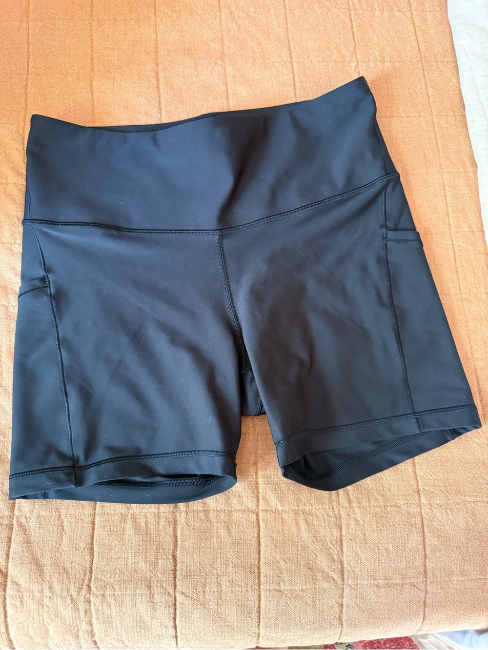 Athleta Black High-Rise Bike Shorts